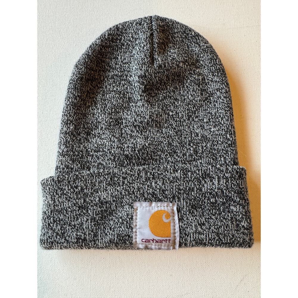 Carhartt A18 019 Marled Gray Black Acrylic Watch Hat Beanie  OS
